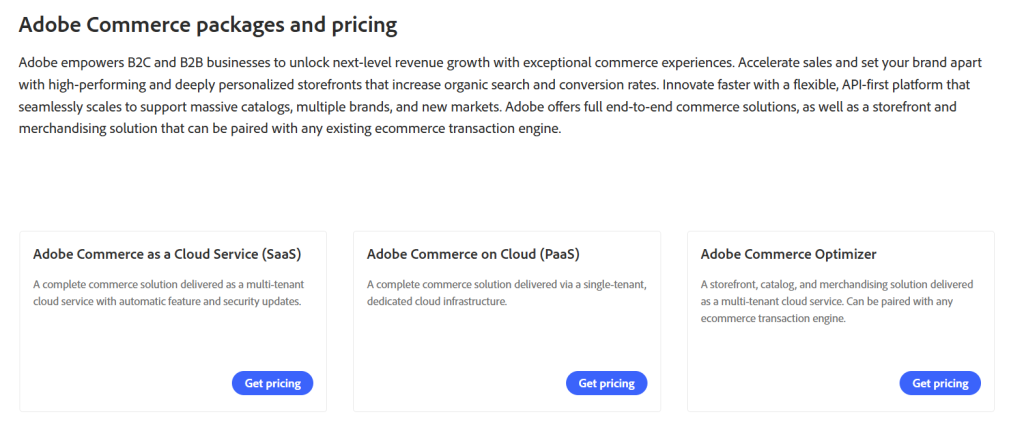 Adobe Commerce Pricing