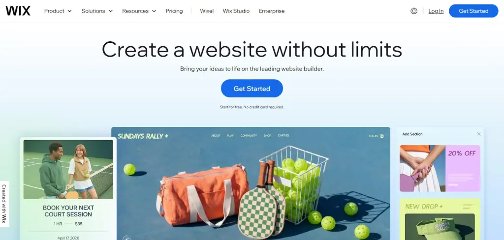 Wix- Best Shopify Alternative for Budget Friendly businesses